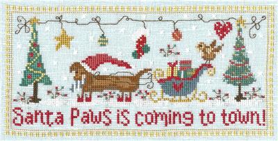click here to view larger image of Santa Paws - Gail Bussi (counted cross stitch kit)