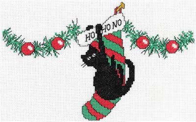 click here to view larger image of Ho Ho No - Kats by Kelly (counted cross stitch kit)