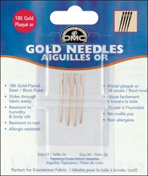 click here to view larger image of DMC Gold Tapestry Needles - Size 24/26 (needles)