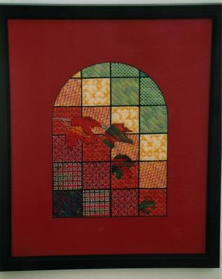 click here to view larger image of Autumn Leaves Stained Glass (counted canvas chart)