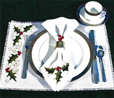 click here to view larger image of Holly Table Setting (chart)