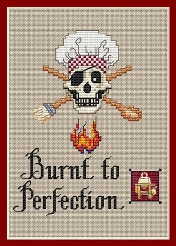 click here to view larger image of Burnt To Perfection w/charm - Sue Hillis ()