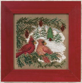 click here to view larger image of Cardinal Forest (counted cross stitch kit)