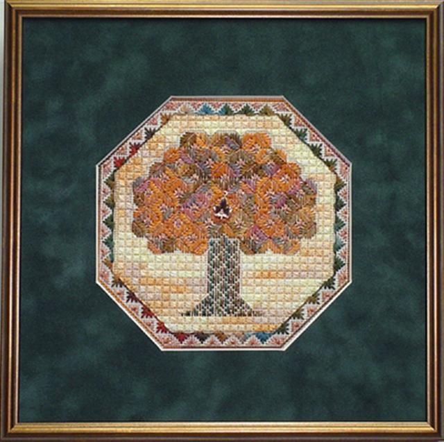 click here to view larger image of Autumn Jewel Needlepoint (one charm included) (counted canvas chart)