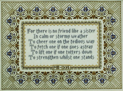 click here to view larger image of Sisters Sampler  (chart)