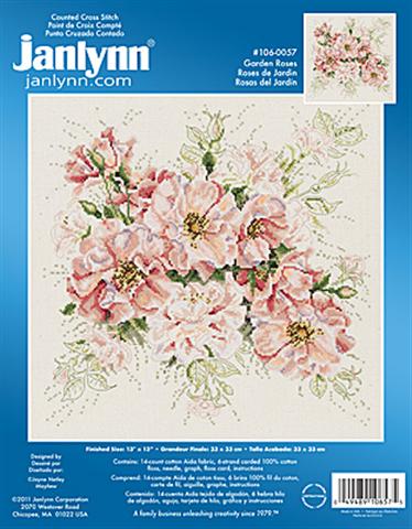 click here to view larger image of Garden Roses (counted cross stitch kit)