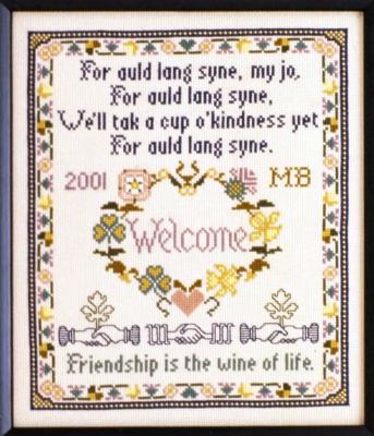click here to view larger image of Auld Lang Syne Sampler (chart)