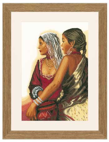 click here to view larger image of Two Women 14ct (counted cross stitch kit)