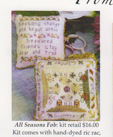 click here to view larger image of All Seasons Fob (counted cross stitch kit)