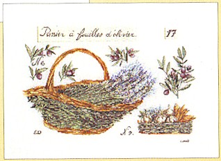 click here to view larger image of Basket of Lavender (counted cross stitch kit)