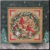 click here to view larger image of Cardinal Wreath  (bead kit)