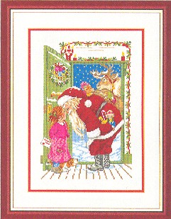 click here to view larger image of Santa's At The Door (counted cross stitch kit)